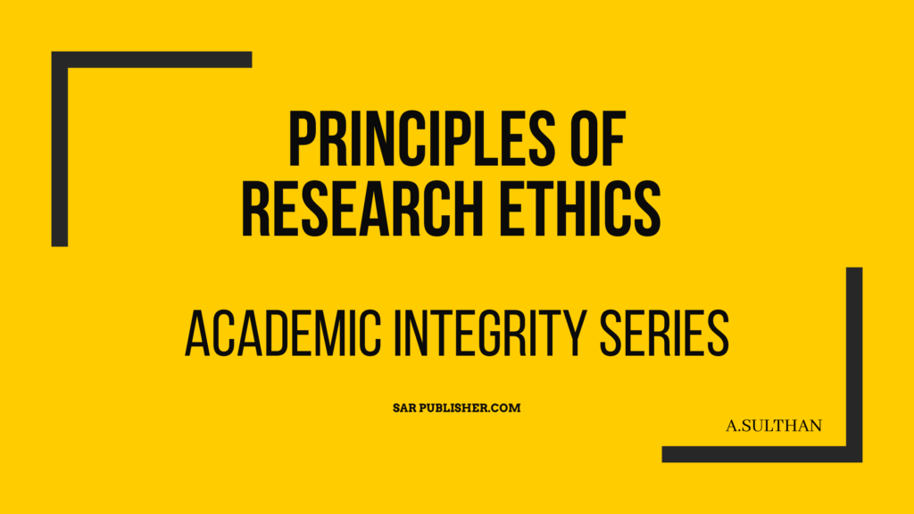 Principles of Research Ethics